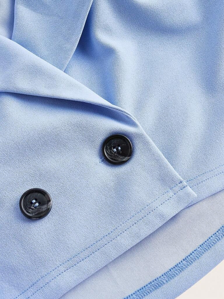 Conjunto Feminino Azul Malvinas – Calça & Jaqueta Curta