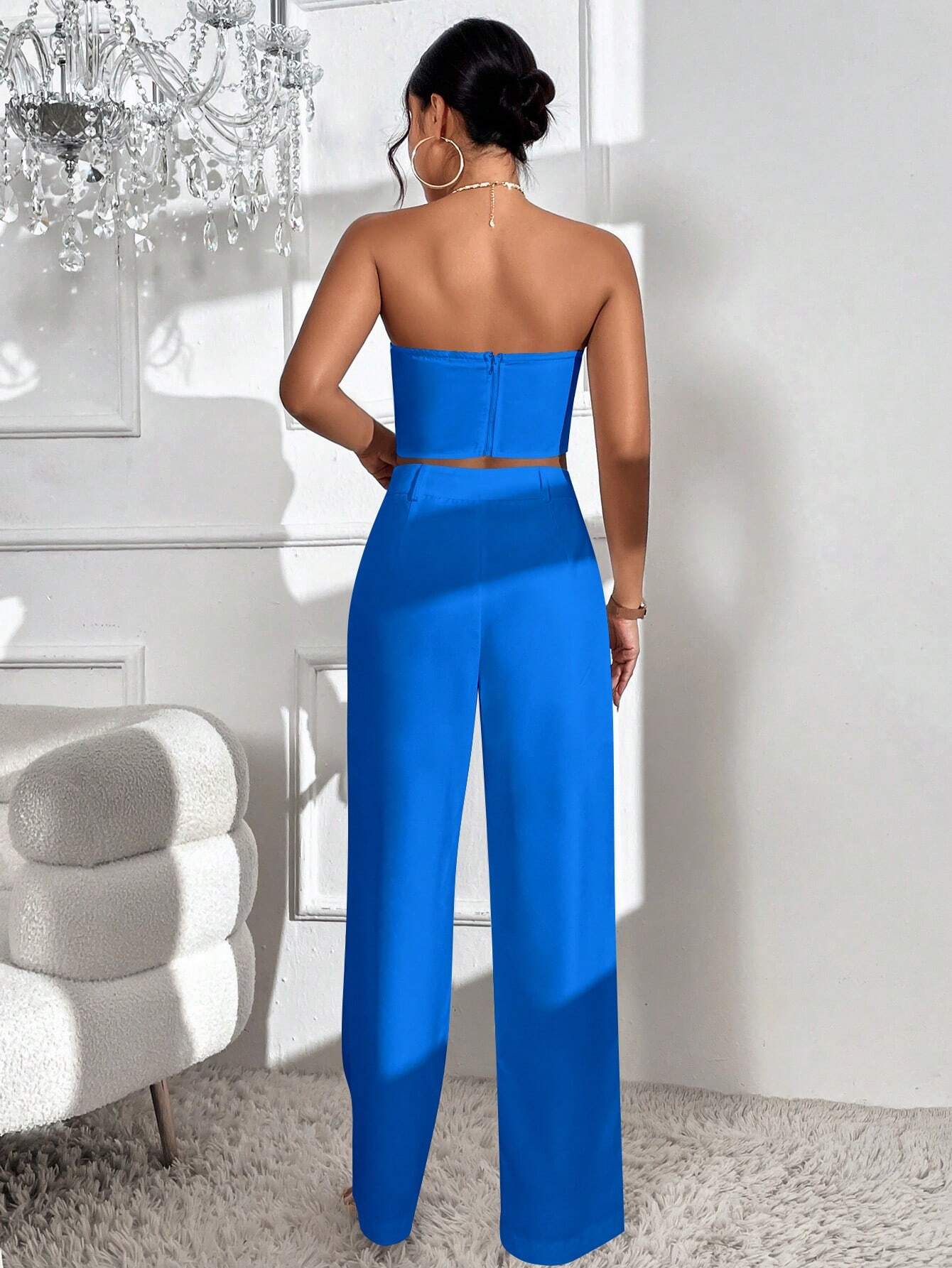 Conjunto Feminino Elegância Privé Azul – Sofisticação Atemporal