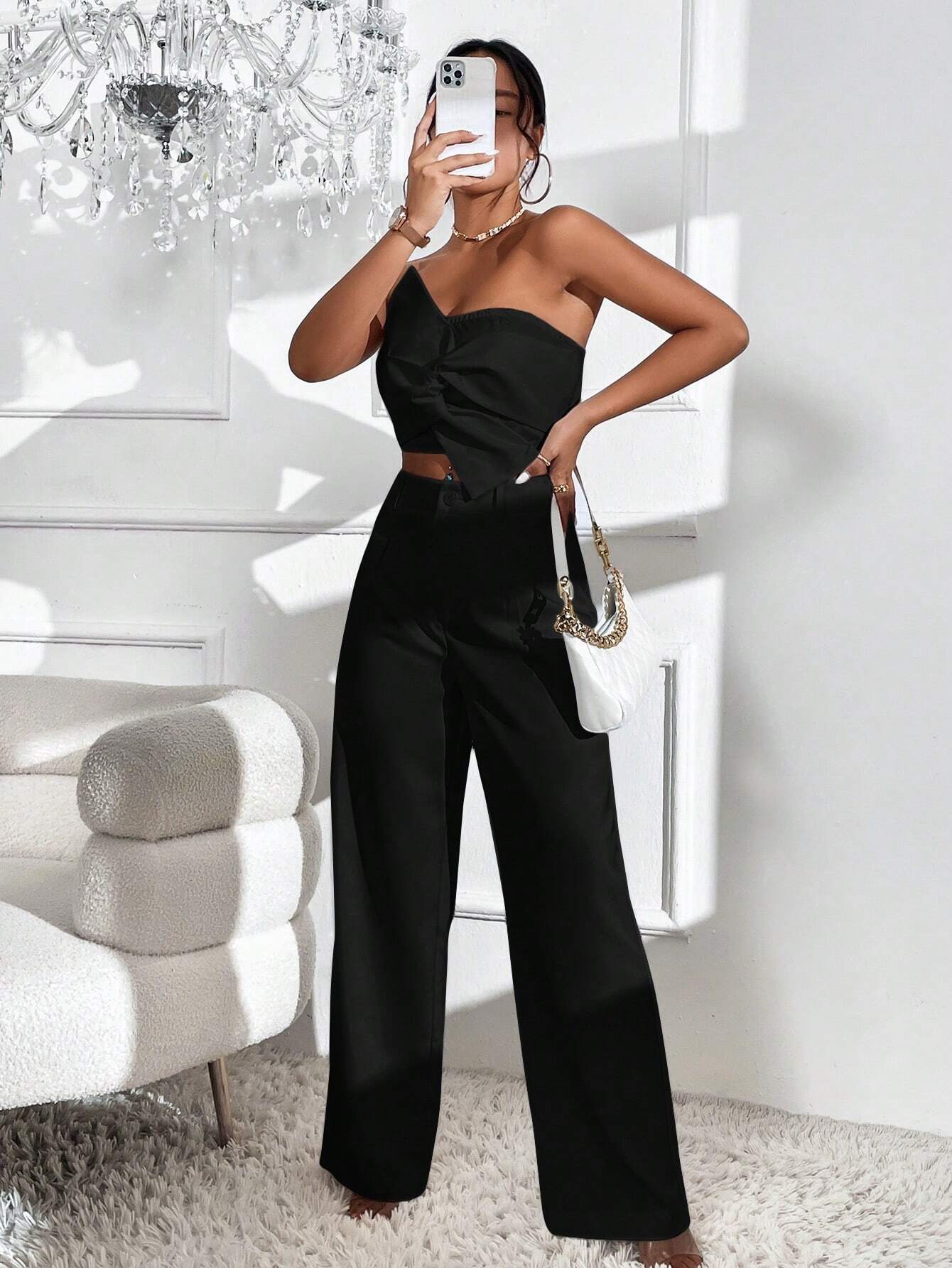 Conjunto Feminino Elegância Privé – Preto Clássico