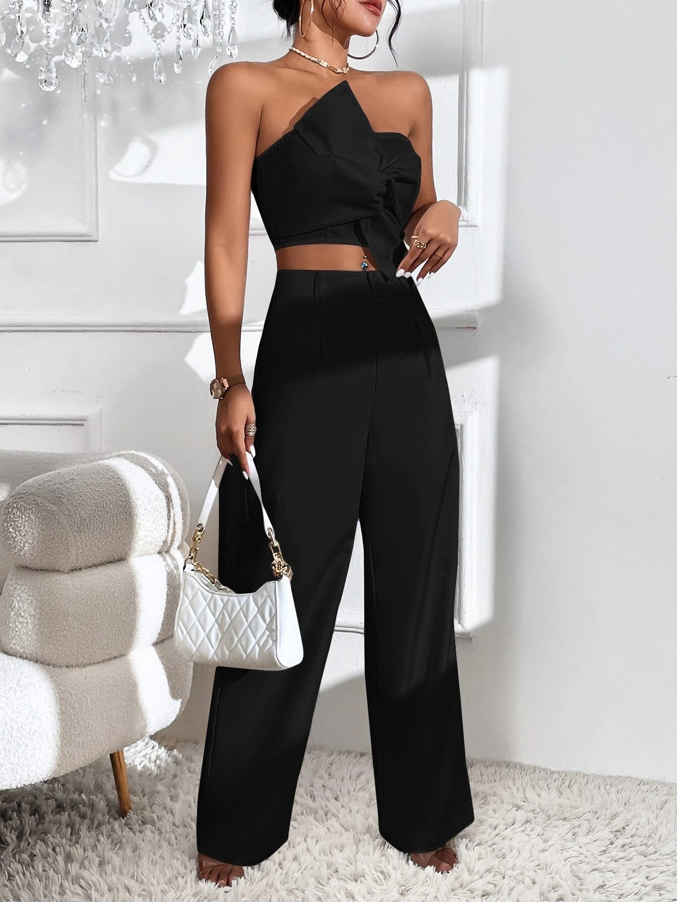 Conjunto Feminino Elegância Privé – Preto Clássico