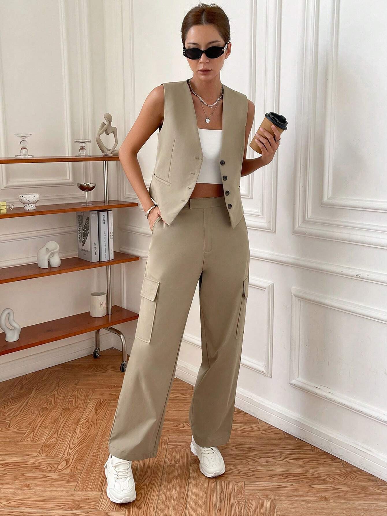 Conjunto Feminino Helena Bege