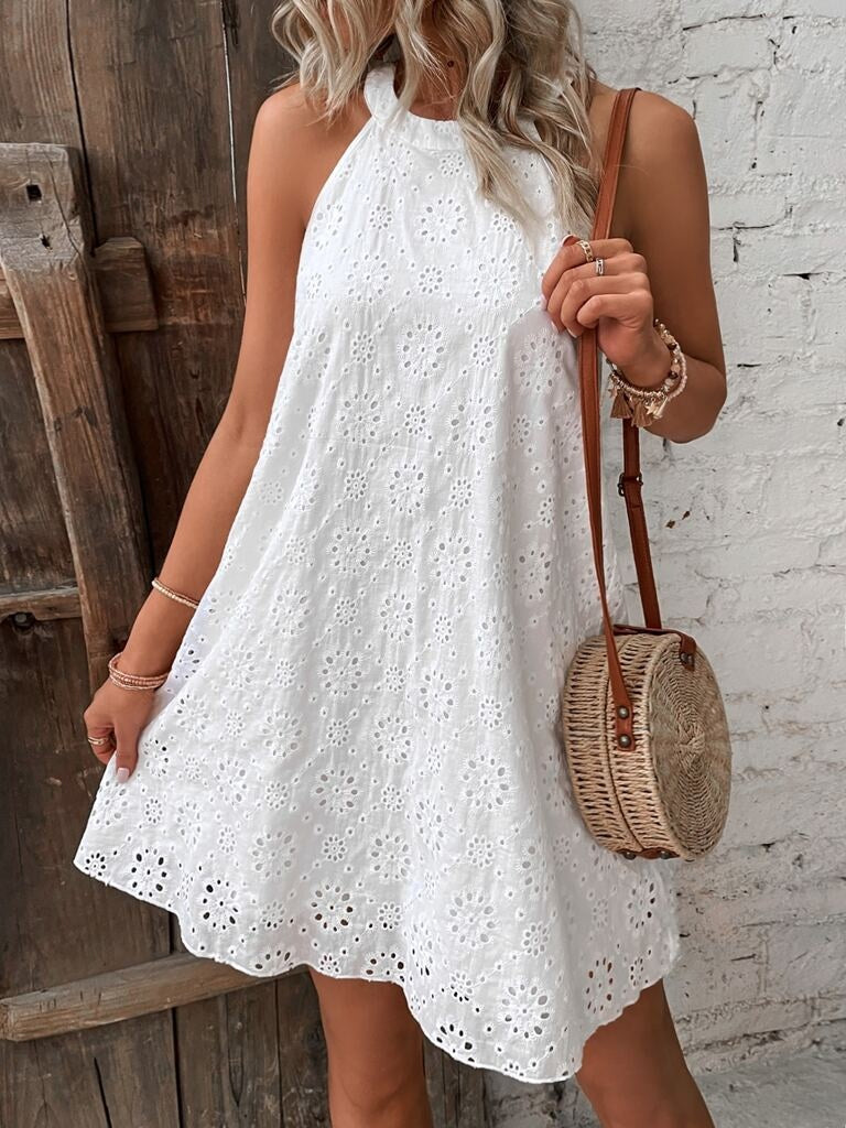Vestido Curto Bari – Branco Boho Elegante