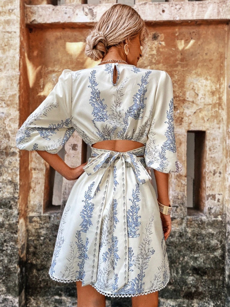 Vestido Curto Parma – Estampado Floral Boho