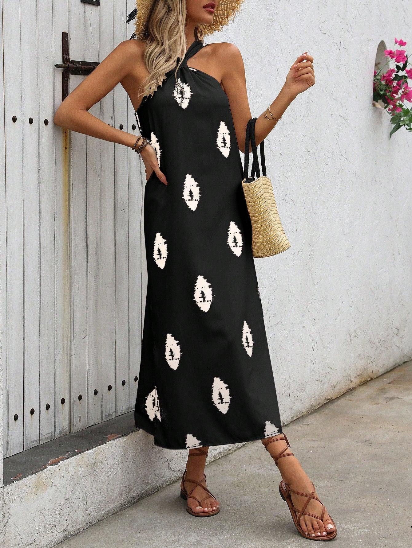 Vestido Longo Geométrico Safira