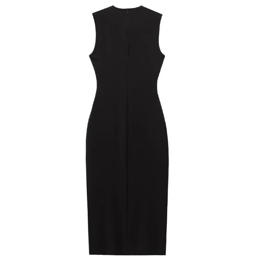 Vestido Midi com Cinto e Fenda Clara – Elegância Prática para o Dia a Dia