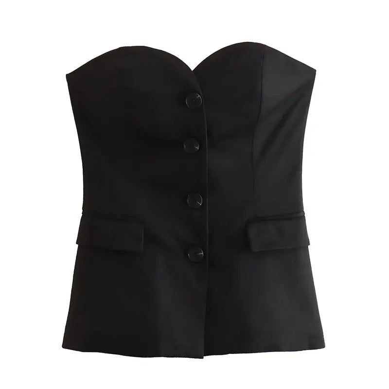 Conjunto Feminino Rute – Blusa Decote V &amp; Saia Cintura Alta