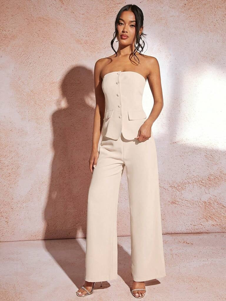 Conjunto Feminino Bege Bruges – Sofisticação Atemporal