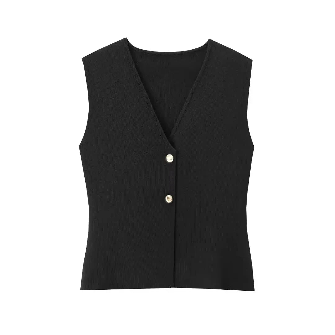 Conjunto Feminino Rute – Blusa Decote V & Saia Cintura Alta