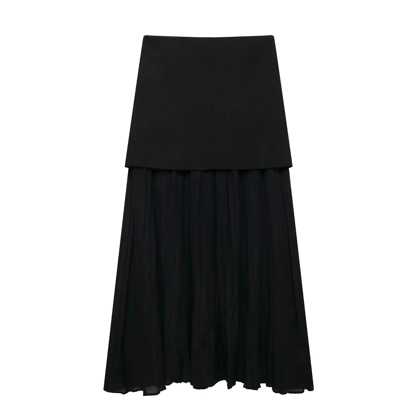 Conjunto Feminino Rute – Blusa Decote V & Saia Cintura Alta