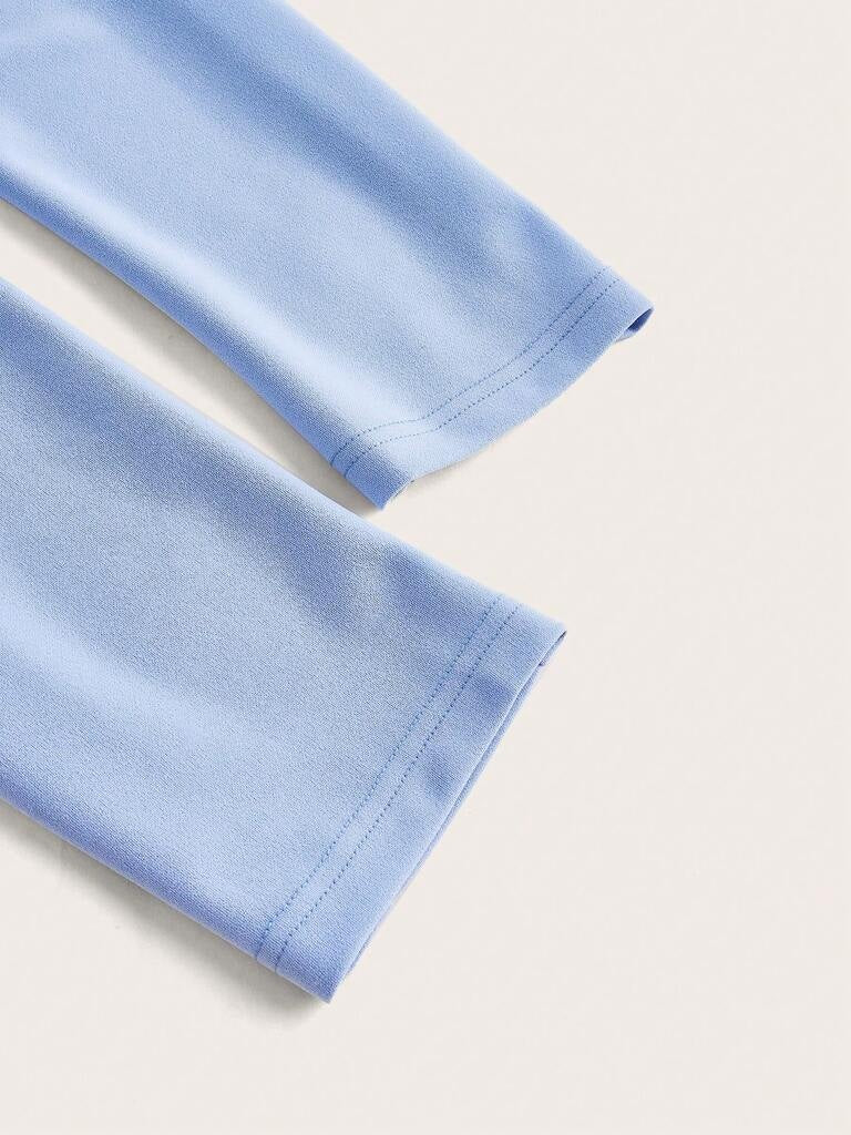 Conjunto Feminino&nbsp;Azul Malvinas – Calça &amp; Jaqueta Curta