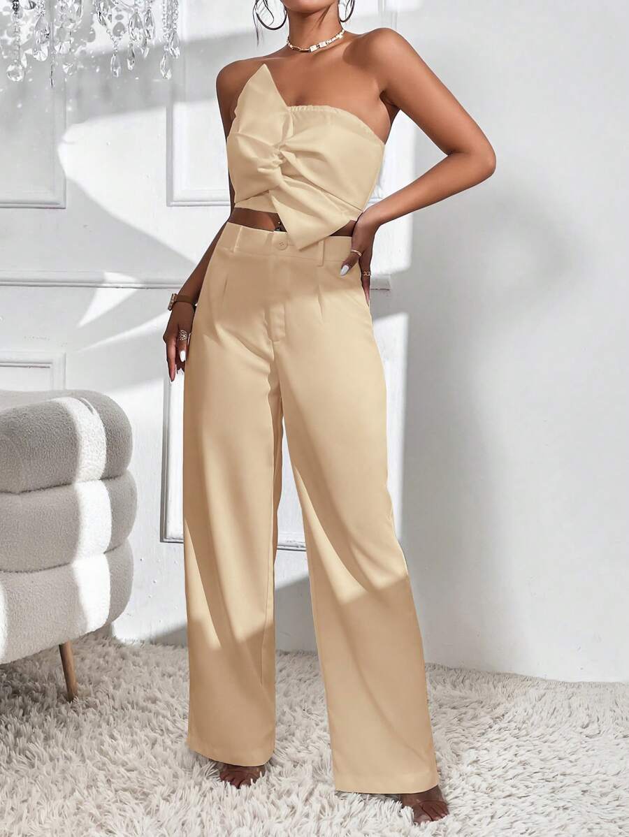 Conjunto Feminino Elegância Privé – Bege Atemporal