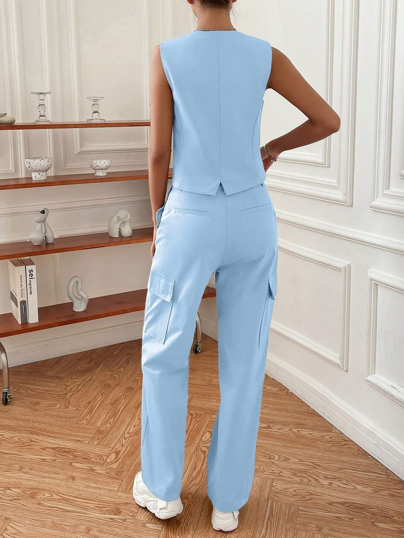 Conjunto Feminino Azul Lua – Elegante &amp; Atemporal