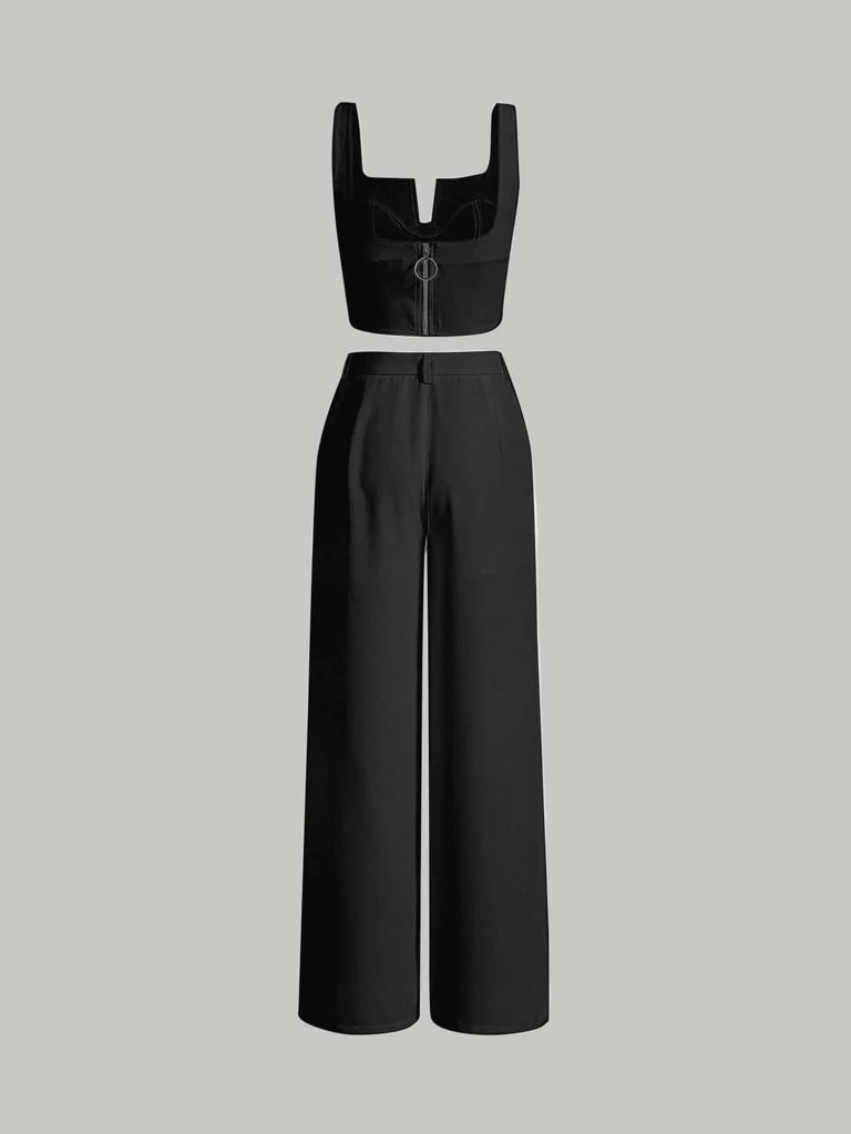 Conjunto Feminino Preto Sintra – Calça &amp; Blusa