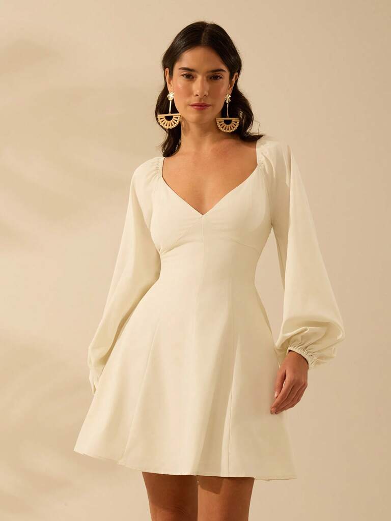 Vestido Branco Curto Lille