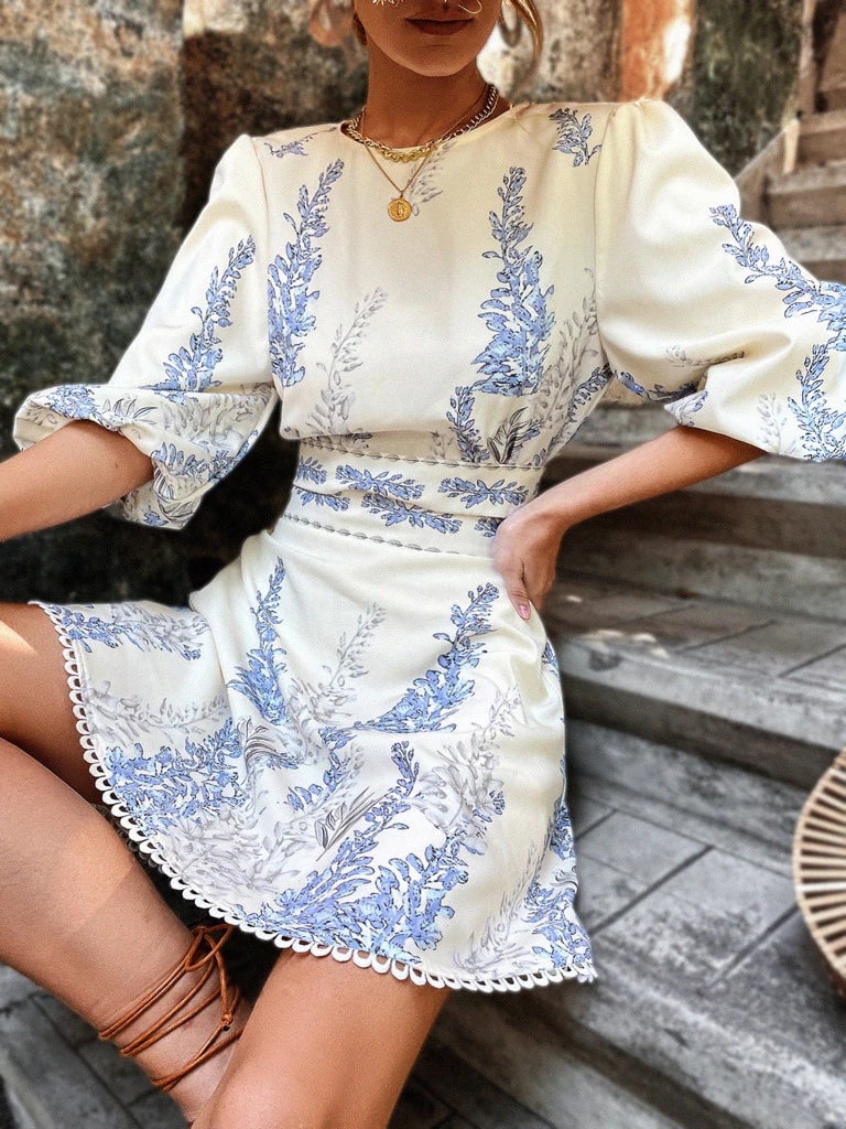Vestido Curto Parma – Estampado Floral Boho