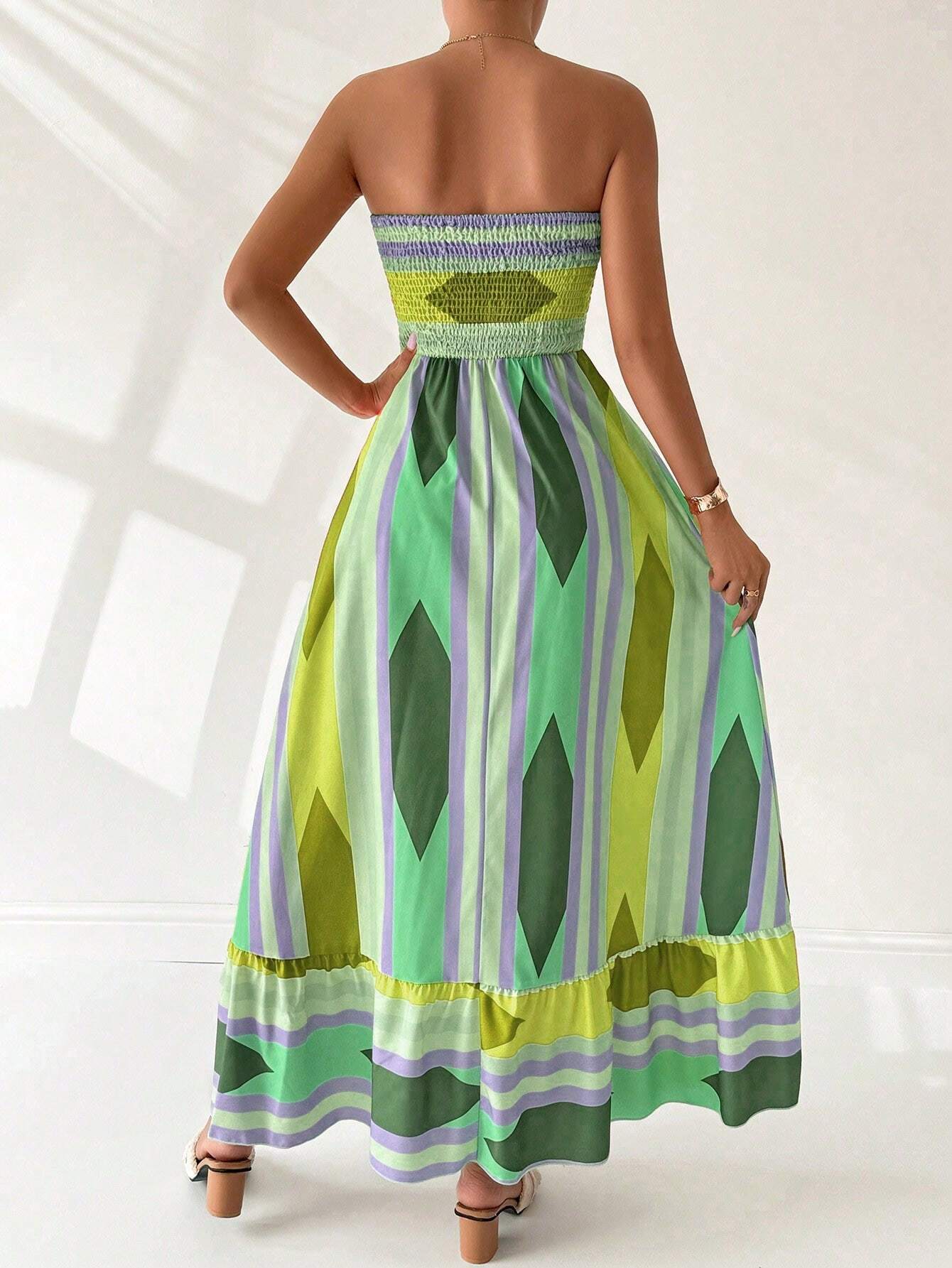 Vestido Longo Geométrico Jade